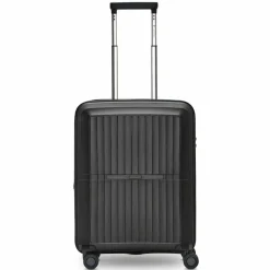 Clearance Pactastic Collection 01 4 Rollen Kabinentrolley S 55 cm mit Dehnfalte black-metallic