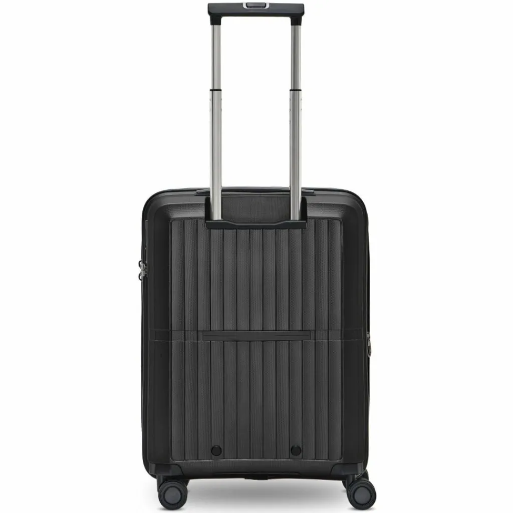 Clearance Pactastic Collection 01 4 Rollen Kabinentrolley S 55 cm mit Dehnfalte black-metallic