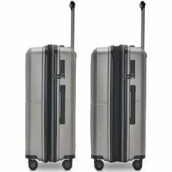 Best Pactastic Collection 01 4 Rollen Trolley M 67 cm mit Dehnfalte grey-coffee metallic