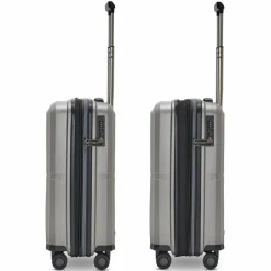 Pactastic Hartgepäck Kabinengepäck|4-Rollen Kabinentrolleys<Collection 01 4 Rollen Kabinentrolley S 55 cm mit Dehnfalte grey-coffee metallic