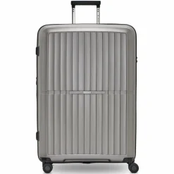Pactastic Collection 01 4 Rollen Trolley L 76 cm mit Dehnfalte grey-coffee metallic