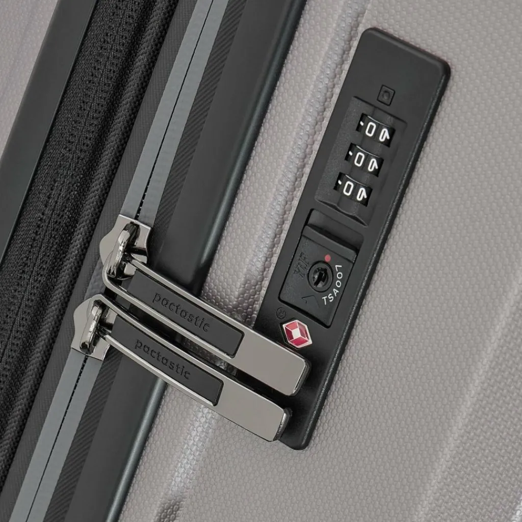 New Pactastic Collection 01 4-Rollen Kofferset 3tlg. mit Dehnfalte grey-coffee metallic