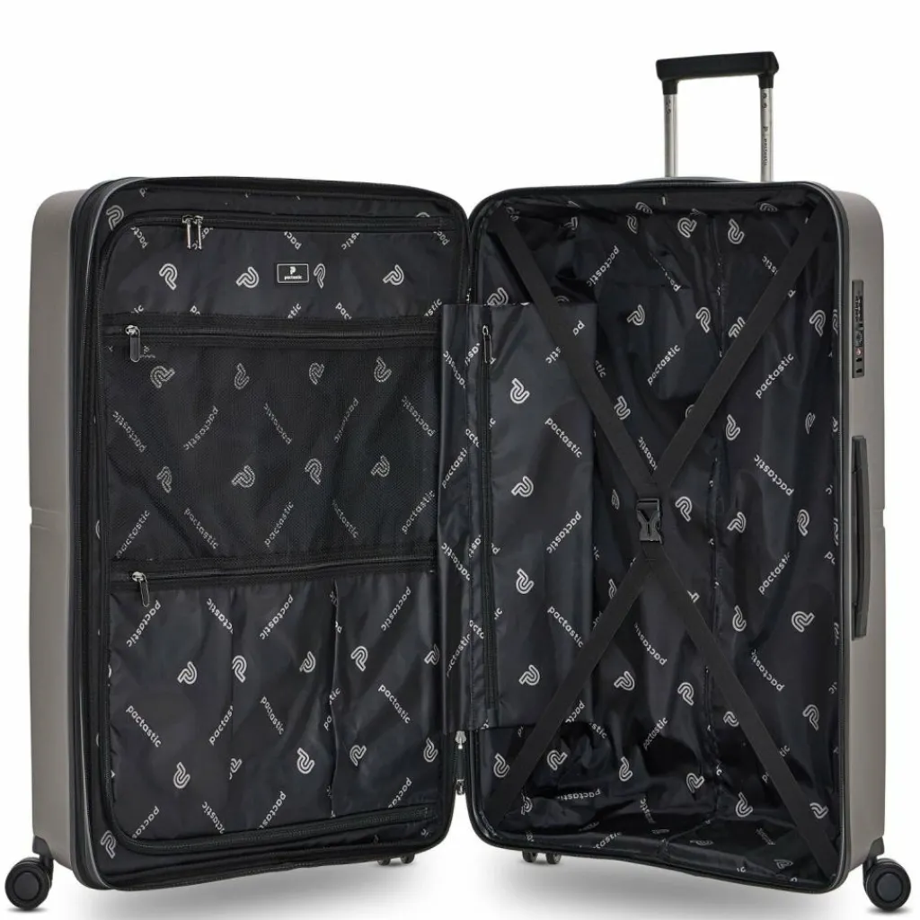 New Pactastic Collection 01 4-Rollen Kofferset 3tlg. mit Dehnfalte grey-coffee metallic