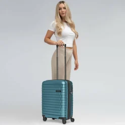 Pactastic Collection 04 THE CABIN + 4 Rollen Kabinentrolley S 55 cm mit Dehnfalte