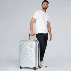 Pactastic Hartgepäck|4-Rollen Koffer<Collection 02 THE LARGE 4 Rollen Trolley 77 cm silver metallic 2