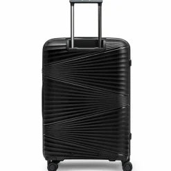 Outlet Pactastic Collection 02 THE THREE SET 4 Rollen Kofferset 3-teilig black metallic