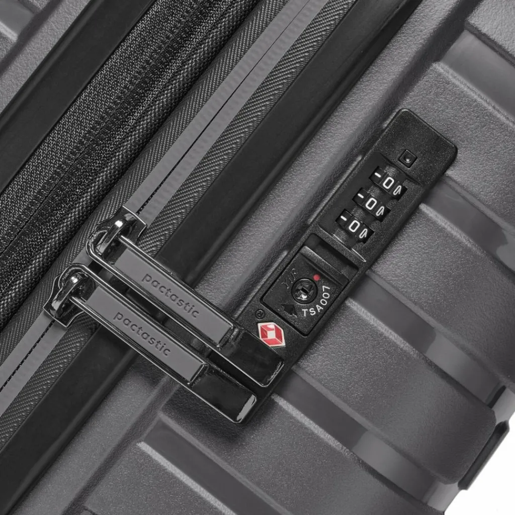 Pactastic Hartgepäck|4-Rollen Koffer<Collection 04 THE LARGE + 4 Rollen Trolley L 75 cm mit Dehnfalte anthracite-metallic