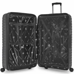 Pactastic Hartgepäck|4-Rollen Koffer<Collection 04 THE LARGE + 4 Rollen Trolley L 75 cm mit Dehnfalte anthracite-metallic