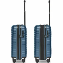 Pactastic Hartgepäck Kabinengepäck|4-Rollen Kabinentrolleys<Collection 04 THE CABIN + 4 Rollen Kabinentrolley S 55 cm mit Dehnfalte navy blue-metallic