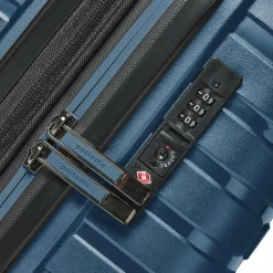 Pactastic Hartgepäck Kabinengepäck|4-Rollen Kabinentrolleys<Collection 04 THE CABIN + 4 Rollen Kabinentrolley S 55 cm mit Dehnfalte navy blue-metallic