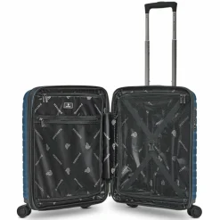 Pactastic Hartgepäck Kabinengepäck|4-Rollen Kabinentrolleys<Collection 04 THE CABIN + 4 Rollen Kabinentrolley S 55 cm mit Dehnfalte navy blue-metallic