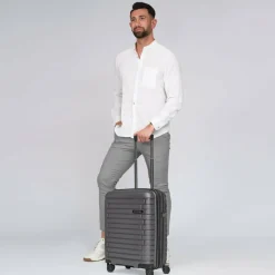 Pactastic Collection 04 THE CABIN + 4 Rollen Kabinentrolley S 55 cm mit Dehnfalte