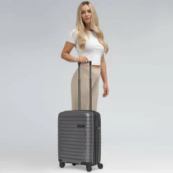 Pactastic Collection 04 THE CABIN + 4 Rollen Kabinentrolley S 55 cm mit Dehnfalte