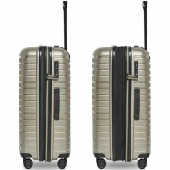 Discount Pactastic Collection 04 THE THREE SET + 4 Rollen Kofferset 3-teilig mit Dehnfalte champaign-metallic