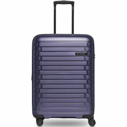 Pactastic Hartgepäck|4-Rollen Koffer<Collection 04 THE MEDIUM + 4 Rollen Trolley M 66 cm mit Dehnfalte purple-metallic