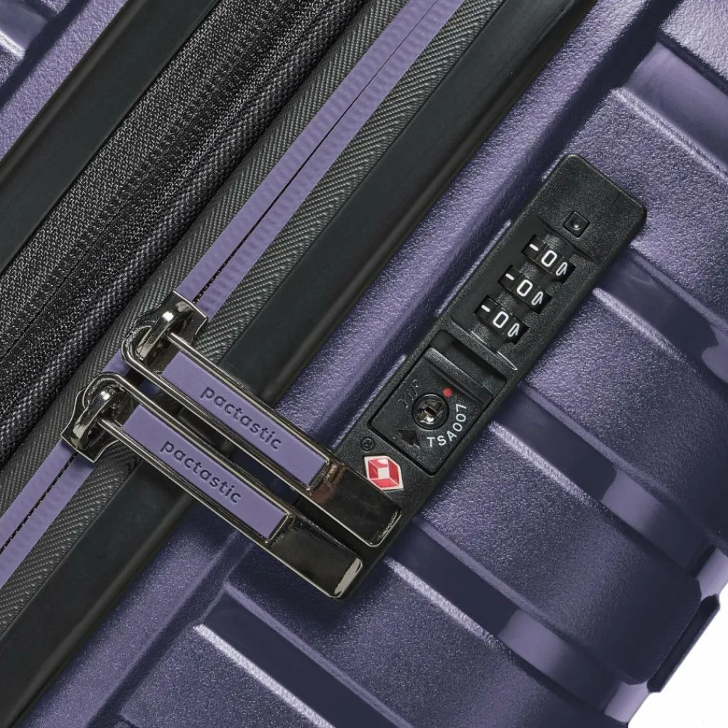 Pactastic Hartgepäck|4-Rollen Koffer<Collection 04 THE MEDIUM + 4 Rollen Trolley M 66 cm mit Dehnfalte purple-metallic