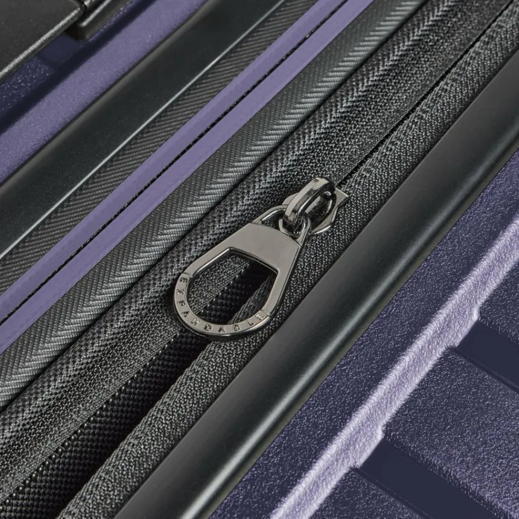 Pactastic Hartgepäck|4-Rollen Koffer<Collection 04 THE MEDIUM + 4 Rollen Trolley M 66 cm mit Dehnfalte purple-metallic