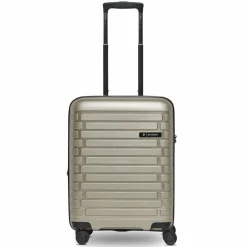 Hot Pactastic Collection 04 THE CABIN + 4 Rollen Kabinentrolley S 55 cm mit Dehnfalte champaign-metallic