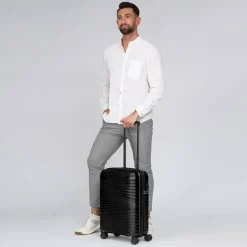 Pactastic 4-Rollen Kabinentrolleys|Hartgepäck<Collection 02 THE CABIN 4 Rollen Kabinentrolley 55 cm black metallic