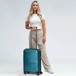 Discount Pactastic Collection 02 THE CABIN 4 Rollen Kabinentrolley 55 cm turquoise metallic 2