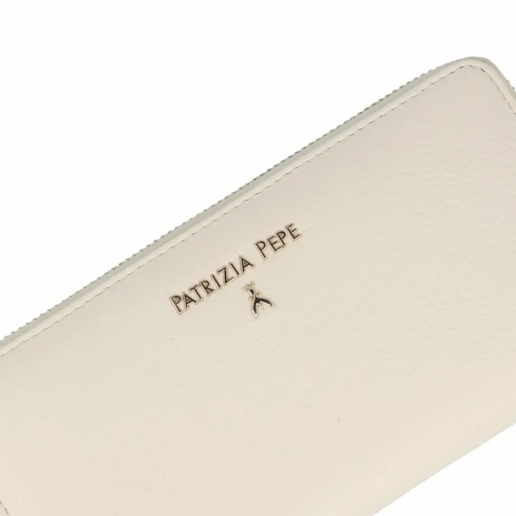 Patrizia Pepe Damengeldbörsen Querformat<Essentials Geldbörse Leder 19 cm off white