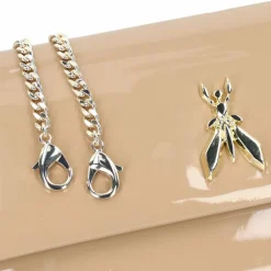 Patrizia Pepe Fly Clutch Tasche Leder 27 cm