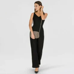 Patrizia Pepe Fly Padded Umhängetasche Leder 19.5 cm