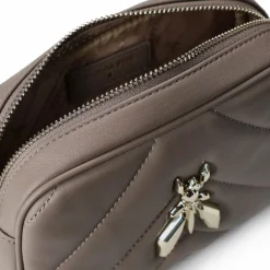 Patrizia Pepe Fly Padded Umhängetasche Leder 19.5 cm