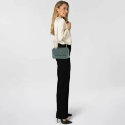 Patrizia Pepe Fly Padded Umhängetasche Leder 25 cm new urban green