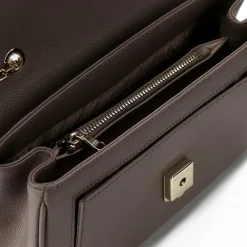 Patrizia Pepe Schultertaschen<Fly Schultertasche Leder 25 cm dark tatami