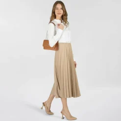 New Patrizia Pepe Fly Schultertasche Leder 25 cm summer cuoio