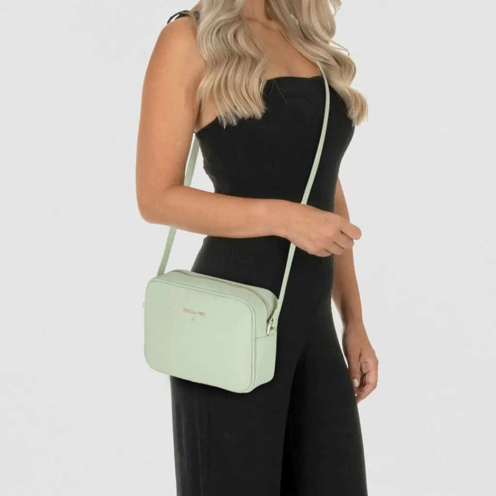 Clearance Patrizia Pepe Fly Umhängetasche Leder 24 cm soft green