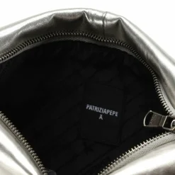 Patrizia Pepe Henkeltaschen<Handtasche Leder 30 cm new silver