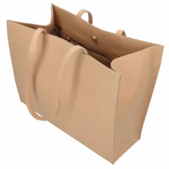 Online Patrizia Pepe New Shopping Shopper Tasche Leder 37.5 cm pompei beige