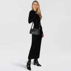 Hot Patrizia Pepe Schultertasche Leder 24 cm nero