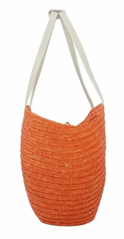 Patrizia Pepe Shopper|Schultertaschen<Summer Straw Shopper Tasche 51 cm orange sunset