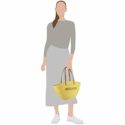 Patrizia Pepe Summer Straw Shopper Tasche 51 cm