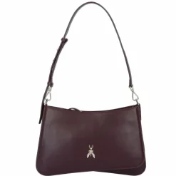 Patrizia Pepe Tris Schultertasche Leder 28.5 cm dark plum