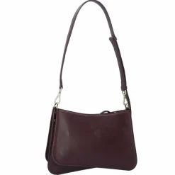 Patrizia Pepe Tris Schultertasche Leder 28.5 cm dark plum