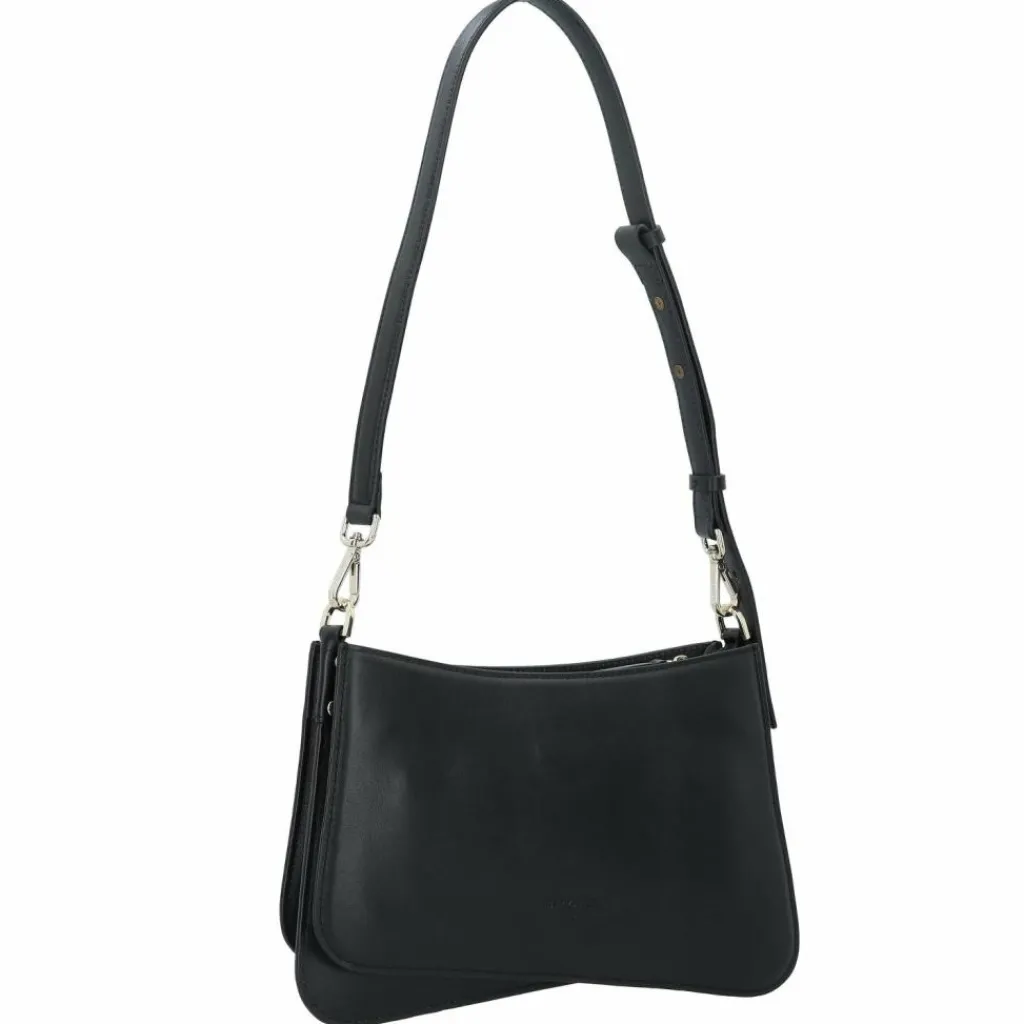 Patrizia Pepe Henkeltaschen|Schultertaschen<Tris Schultertasche Leder 28.5 cm nero
