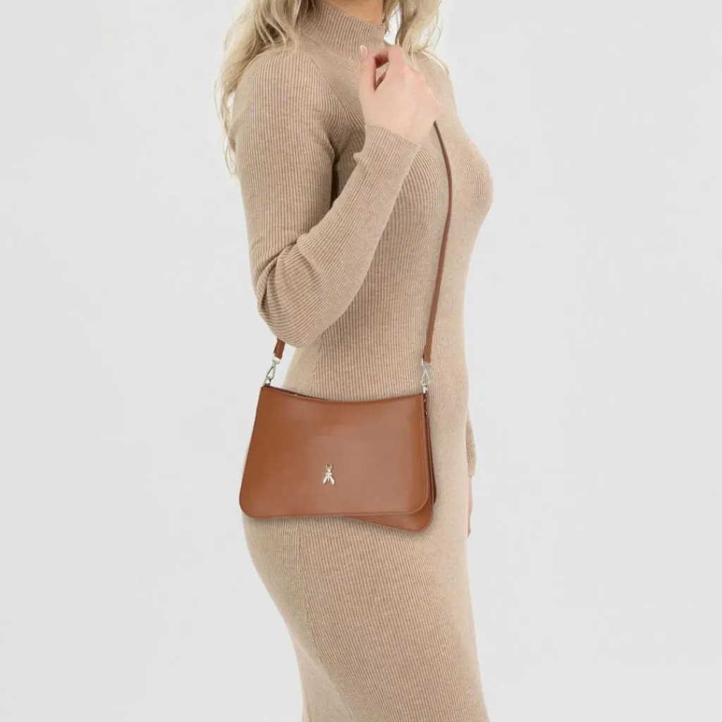 Patrizia Pepe Tris Umhängetasche Leder 37 cm