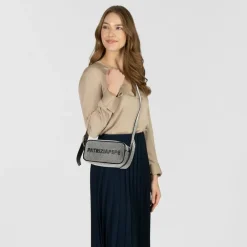 Sale Patrizia Pepe Umhängetasche Leder 21 cm crystal