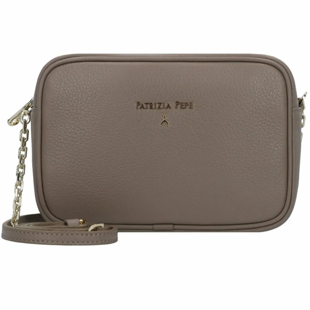 Outlet Patrizia Pepe Umhängetasche Leder 20 cm dark tatami