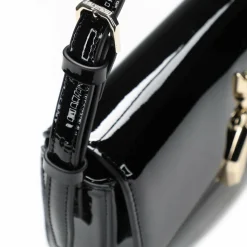 Sale Patrizia Pepe Umhängetasche Leder 22 cm glossy black