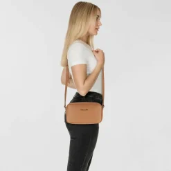 Outlet Patrizia Pepe Umhängetasche Leder 21.5 cm summer cuoio