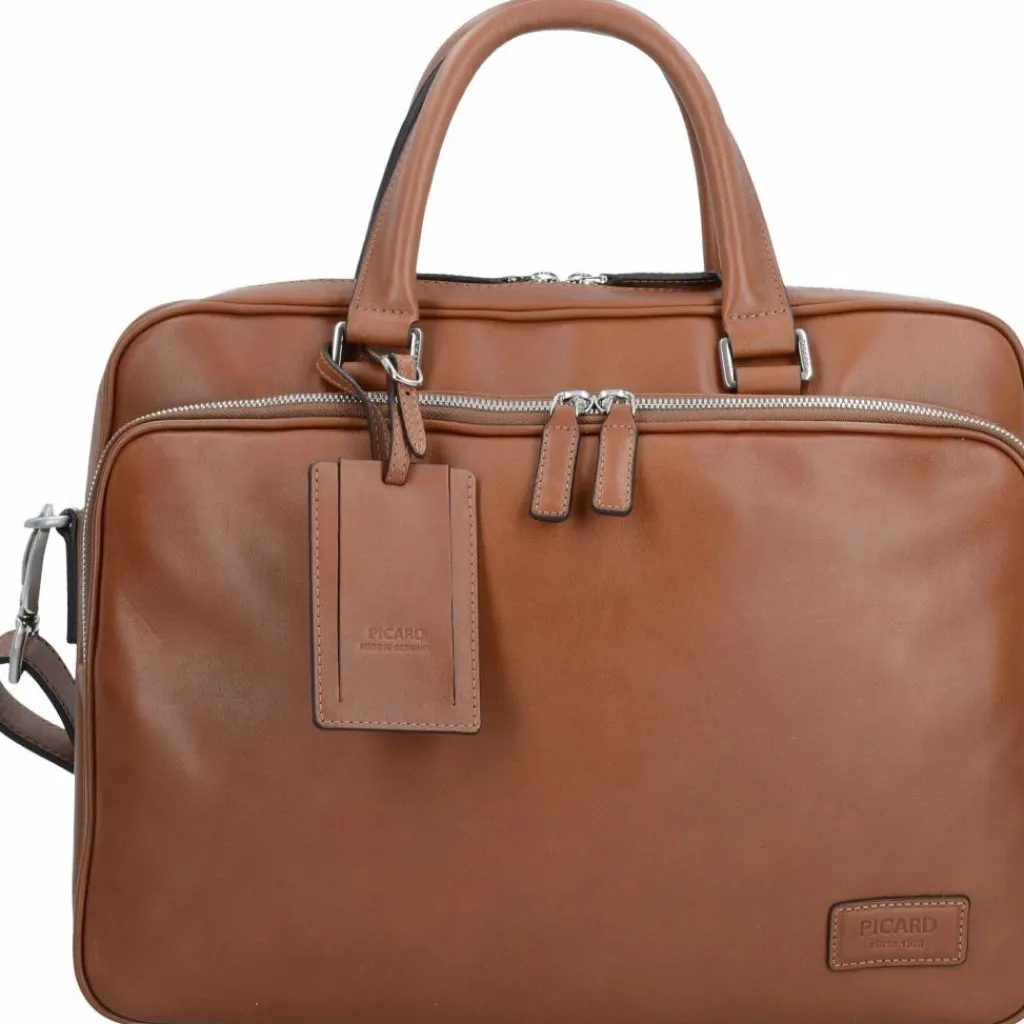 Picard Laptoptaschen|Aktentaschen<Authentic Aktentasche Leder 38 cm Laptopfach cognac