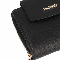 Picard Damengeldbörsen Querformat<Java 1 Geldbörse RFID Schutz Leder 12 cm schwarz