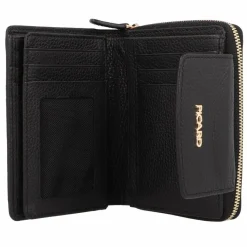 Picard Damengeldbörsen Querformat<Java 1 Geldbörse RFID Schutz Leder 12 cm schwarz