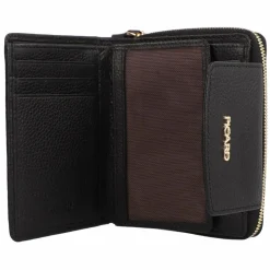 Picard Damengeldbörsen Querformat<Java 1 Geldbörse RFID Schutz Leder 12 cm schwarz