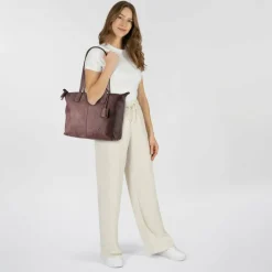 Hot Picard Lesotho Shopper Tasche Leder 39 cm bordeaux